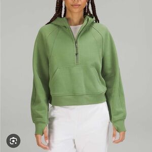 lululemon athletica Green Scuba Half-Zip Hoodie